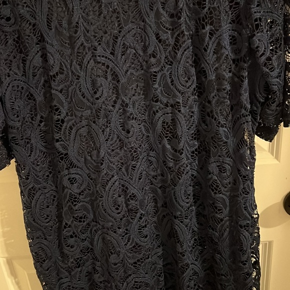 Brand new navy blue dress with lace floral - Picture 5 of 8